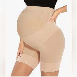 NWT Maternity Seamless Shapewear, Mid-Thigh Underwear, size Small, Nude color